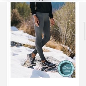 ZYIA Gray Grid Performance leggings.